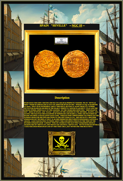 Spain 1 Escudo 1535-1555 NGC 55 4