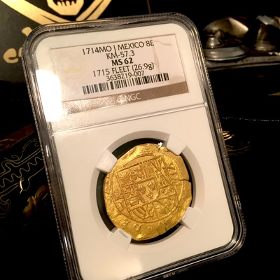Mexico 8 Escudos "1715 Fleet"  1714 NGC 62 8