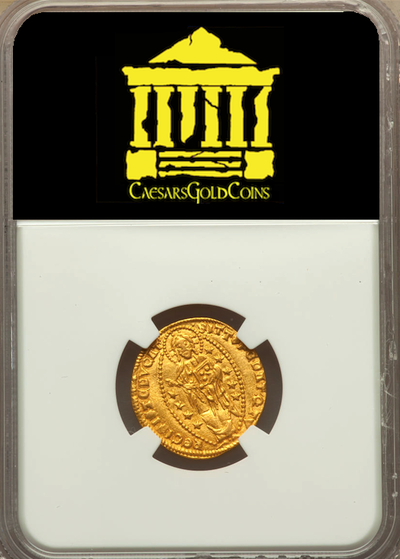 ITALY  1343-54   "JESUS CHRIST"  ~ NGC 58 ~  DUCAT  650+ YEARS OLD! 4