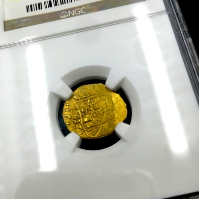 Mexico 1 Escudo 1711 "1715 Plate Fleet Shipwreck" NGC 55 7