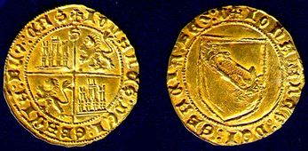 SPAIN 1406 DOBLA DE LA BANDA "SEVILLE MINT" NGC 58 FINEST KNOWN !