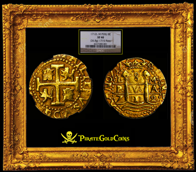 Peru 8 Escudos 1712 "1715 Plate Fleet" NGC 40 Full Double Date 2