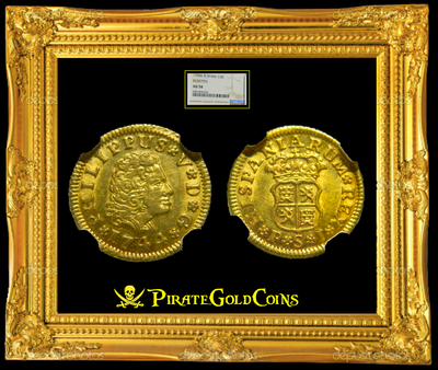 Spain 1/2 Escudo "Rosette" Variety NGC 58 Finest of 5 Known 3