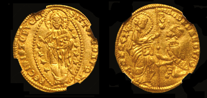 ITALY 1343-54 "JESUS CHRIST" ~ NGC 58 ~ DUCAT 650+ YEARS OLD!