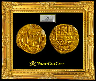 Spain 2 Escudos 1611 "Dated- Seville" NGC 40  3