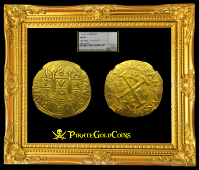 Peru 8 Escudos 1708 "1715 Fleet" NGC 61 Only 5 Known 3