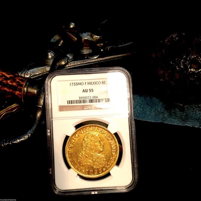 Mexico 8 Escudos 1733 NGC 55 4