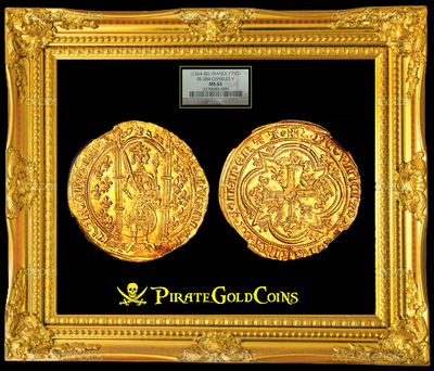 FRANCE  1364-80 FRANC  CHARLES V  ~ NGC 63 ~ 3