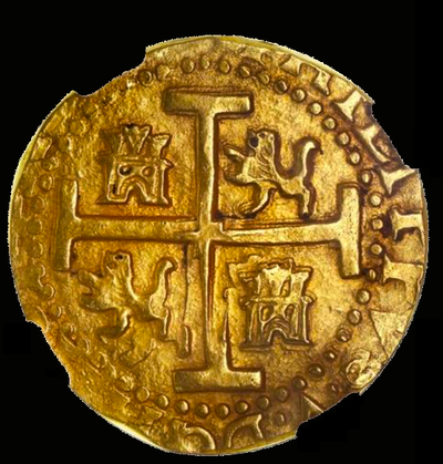 Peru 8 Escudos 1711 "1715 Plate Fleet" NGC 58 12