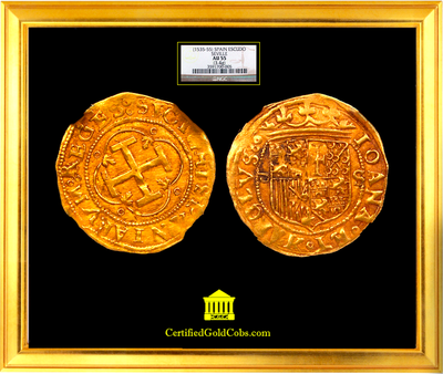 Spain 1 Escudo 1535-1555 NGC 55 3