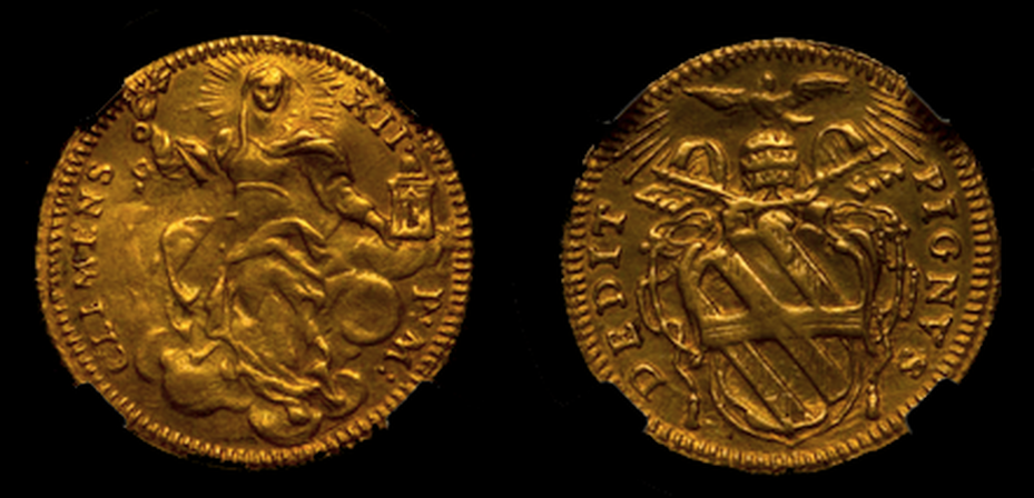 ITALY 1730 ZECCHINO "MADONNA" ~ NGC 55 ~