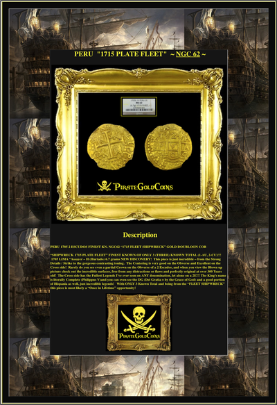 Peru 2 Escudos 1705 "1715 Plate Fleet Shipwreck" NGC 62 Finest Known 8
