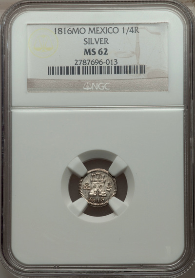 MEXICO  "Ferdinand VII"  1/4 Real  1816  ~ NGC 62 ~ 2