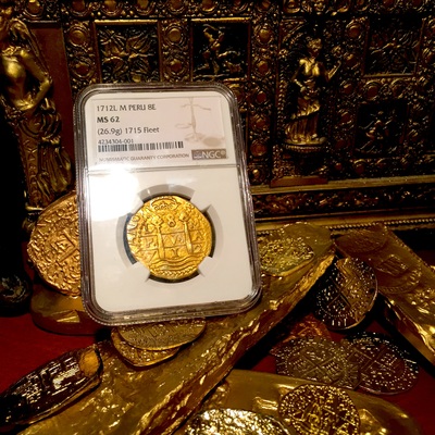 Peru 8 Escudos 1712 "1715 Plate Fleet" NGC 62 3