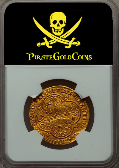 BELGIUM  1346-84  "KNIGHT RIDER" GOLD FRANC A' CHEVAL FLANDERS    ~ NGC 62 ~ 4