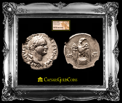ROMAN EMPIRE "VESPASIAN" 69-79 AD "CAESAR" COLOSSEUM AV DENARIUS ~ NGC CH XF 5x5 ~ 4