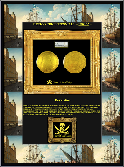 Mexico 8 Escudos 1776 NGC 35 5