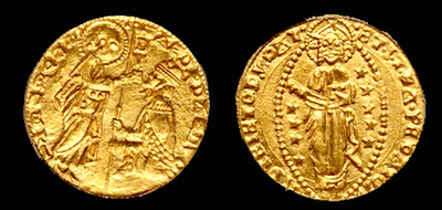 ITALY 1346-64 GOLD COIN 1 ZEECH  ~ PCGS 63 ~  MINT STATE DUCAT "JESUS CHRIST" 650+ YRS OLD! 4