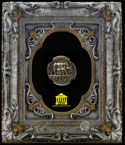 ROMAN IMPERATORIAL  "CAESAR" 44 BC  AR DENARIUS  ~ NGC Ch XF 5/5~ ELEPHANT CAESAR COIN 3