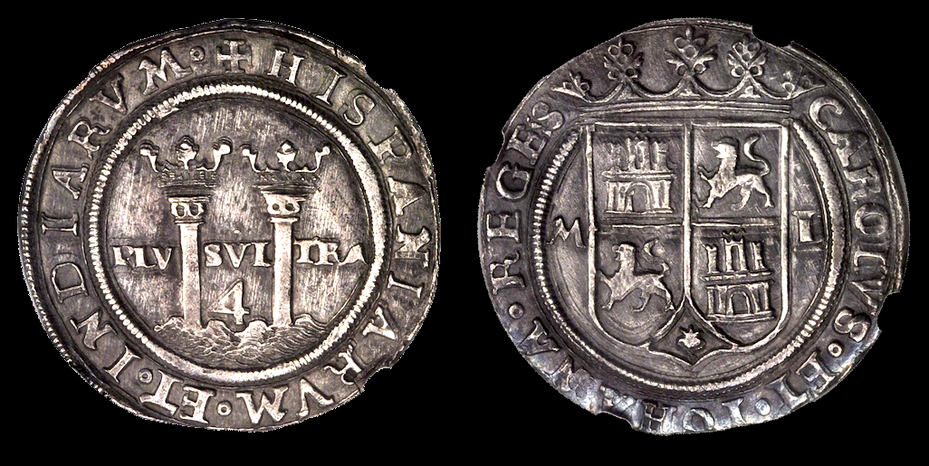 MEXICO 4 REALES 1542-55  "CARLOS & JOANNA"  ~ NGC 61 ~