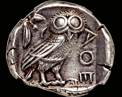 ATTICA, ATHENS  440-404 BC  TETRADRACHM ATHENA OWL  ~ NGC AU 4x5 ~ 8