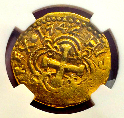Colombia 8 Escudos 1744 NGC 45 Only 1 Known 6
