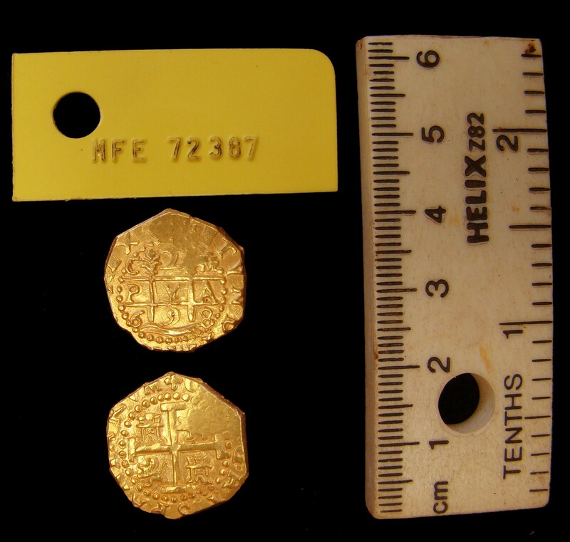 Peru 2 Escudos 1698 Cuzco "1715 Plate Fleet Shipwreck" FOUND IN CANNON 2