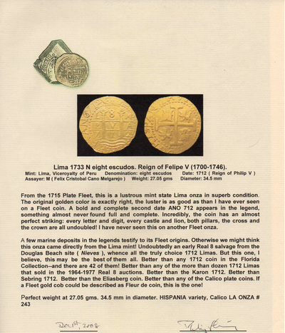 Peru 8 Escudos 1712 "Full Double Date" NGC 63 Finest Known 8