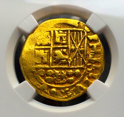 Colombia 8 Escudos 1744 NGC 45 Only 1 Known 4