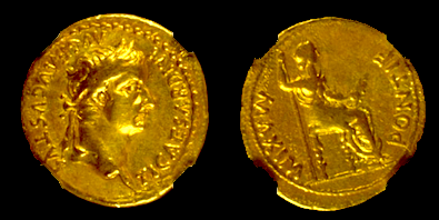 ROMAN EMPIRE  "TIBERIUS"   ~ NGC  VF 5 x 3 ~ 10