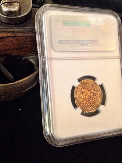 Spain 1 Escudo 1516- 1556 NGC AU DETAILS 5
