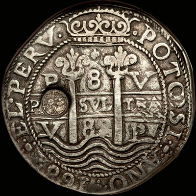 BOLIVIA  POTOSI  8 REALES  1682  "ROYAL"  CHARLES II ~ NGC 30 ~ 4