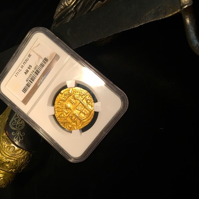 Peru 8 Escudos 1711 "1715 Plate Fleet" NGC 55 8