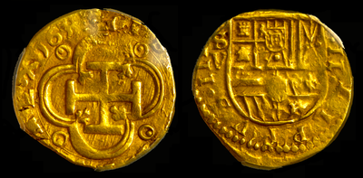 Spain 2 Escudos 1611 "Dated- Seville" NGC 40  6