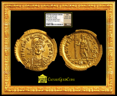 EASTERN ROMAN EMPIRE  "LEO I"  457-474 AD  ~ NGC MS 5x4 ~  SOLIDUS 3
