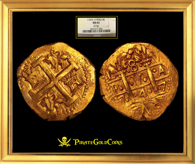 Peru 8 Escudos 1747 NGC 63 3