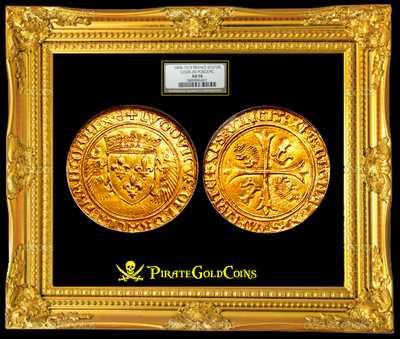 FRANCE  1498-1515  "LOUIS XII"  ECU' OR  ~ NGC 58 ~ 4