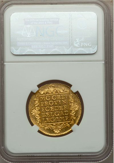 NETHERLANDS  1789 "SWORDSMAN"  2 DUCAT  GRADED  ~ NGC 64 ~ 4