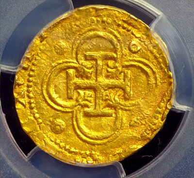 Spain 2 Escudos 1556-98 PCGS 62 Finest Known 8