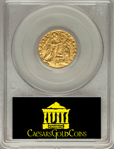 ITALY 1346-64 GOLD COIN 1 ZEECH  ~ PCGS 63 ~  MINT STATE DUCAT "JESUS CHRIST" 650+ YRS OLD! 6