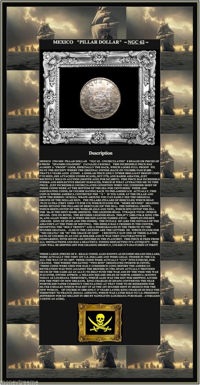 MEXICO  1754  8 REALES  ~ NGC 62 ~ PILLAR DOLLAR 3