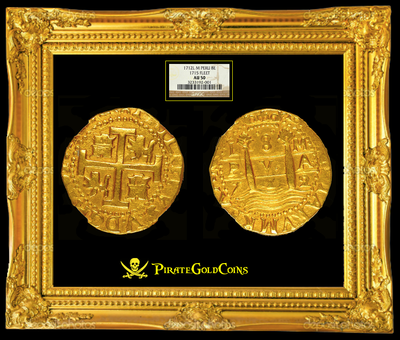 Peru 8 Escudos 1712 "1715 Plate Fleet" NGC 50 Double Date 5