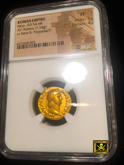 ROMAN EMPIRE  "NERO"  AUREUS  54-68 AD  ~ NGC VF 5x4 ~ 2