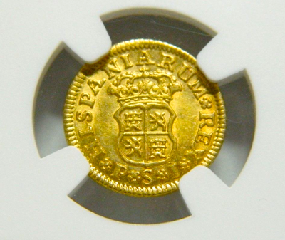 Spain 1/2 Escudo "Rosette" Variety NGC 58 Finest of 5 Known 5