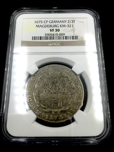 GERMAN STATES  1657 "CASTLE"  2/3 TALER   ~ NGC 30 ~ 4