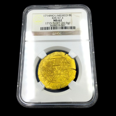 Mexico 8 Escudos "1715 Fleet"  1714 NGC 62 4