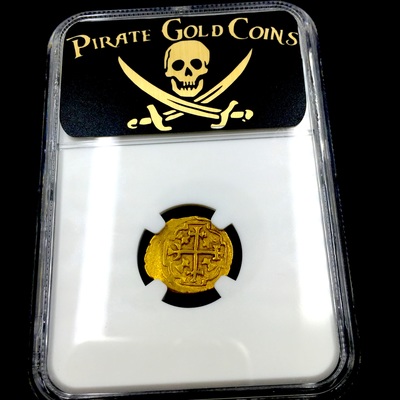 Mexico 1 Escudo 1711 "1715 Plate Fleet Shipwreck" NGC 55 5