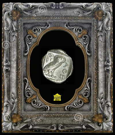 ATTICA, ATHENS  440-404 BC  TETRADRACHM  ATHENA OWL,  OLIVE FIG  ~ NGC AU 5x4 ~ 6