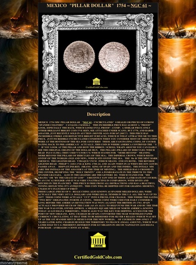 MEXICO  1754  8 REALES ~ NGC  61 ~ 3