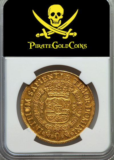 Mexico 8 Escudos 1734 Unique NGC 58 6